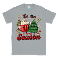 Heather Grey 'tis the season with christmas tree and hot cocoa Classic Tee - MaliasSmallBusiness