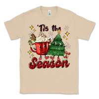 Mushroom 'tis the season with christmas tree and hot cocoa Classic Tee - MaliasSmallBusiness