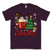 Plum 'tis the season with christmas tree and hot cocoa Classic Tee - MaliasSmallBusiness
