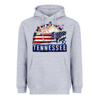 Heather Grey tennessee 4th of july Heavyweight Hoodie - CowGirlArtShop