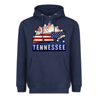 Navy tennessee 4th of july Heavyweight Hoodie - CowGirlArtShop