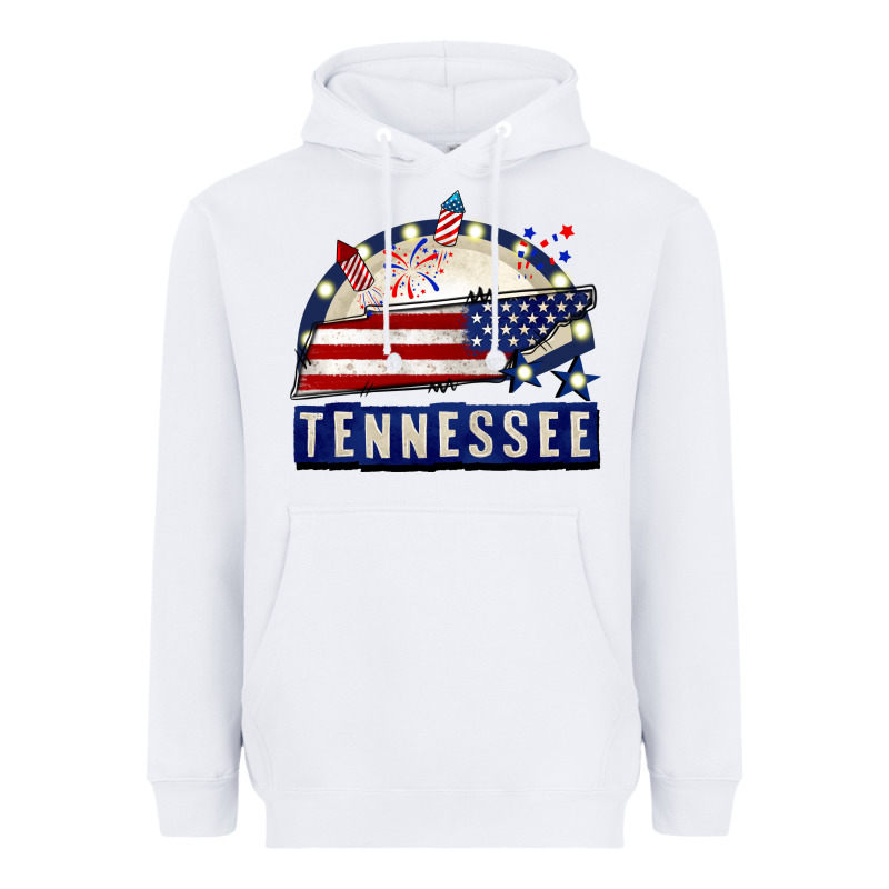 Tennessee 4th Of July Heavyweight Hoodie by CowGirlArtShop | Teevron
