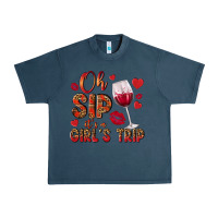 Midnight Navy oh sip its a girls trip Urban Heavy Tee - NancyCooperArtShop