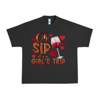Pigment Black oh sip its a girls trip Urban Heavy Tee - NancyCooperArtShop