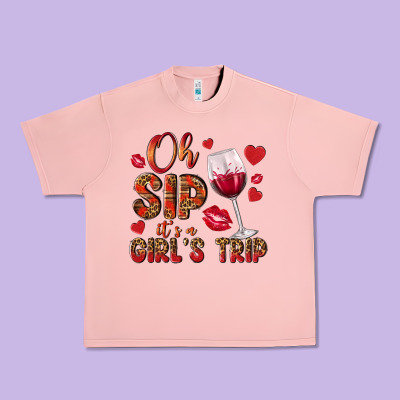 Oh Sip Its A Girls Trip Urban Heavy Tee Designed By Nancycooperartshop
