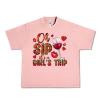 Salmon oh sip its a girls trip Urban Heavy Tee - NancyCooperArtShop