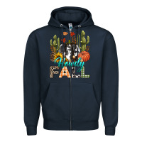 Navy Howdy Fall Zipper Hoodie - texasbilliewilder