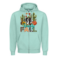 Seafoam Howdy Fall Zipper Hoodie - texasbilliewilder