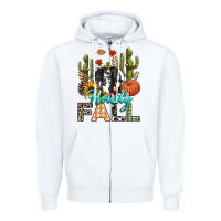 White Howdy Fall Zipper Hoodie - texasbilliewilder