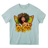 Arona butterfly afro woman juneteenth Heavy Core Tee - AdoDesignShop