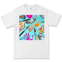 White find art class seamless pattern Premium Tee - BundleAndBundleShop