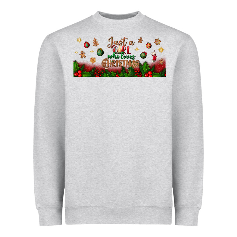 Just A Girl Who Loves Christmas Libbey Glass Heavyweight Sweatshirt by BundleAndBundleShop | Teevron