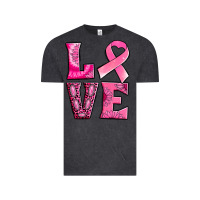 Vintage Black Breast Cancer love Vintage Tee - NancyCooperArtShop