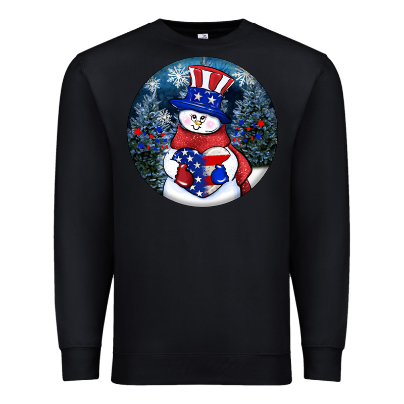 Patriotic Snowman Ornament 4th Of July Premium Sweatshirt by HowdyJamesFarm | Teevron