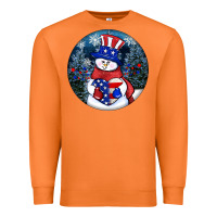 Carrot Patriotic snowman ornament 4th of july Premium Sweatshirt - HowdyJamesFarm