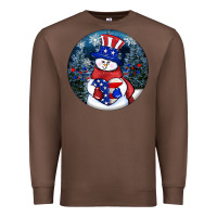 Chestnut Patriotic snowman ornament 4th of july Premium Sweatshirt - HowdyJamesFarm