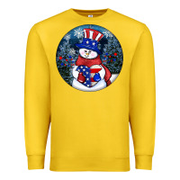 Lemon Patriotic snowman ornament 4th of july Premium Sweatshirt - HowdyJamesFarm
