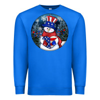 True Royal Patriotic snowman ornament 4th of july Premium Sweatshirt - HowdyJamesFarm