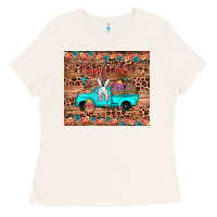 Bone happy easter truck Ladies Tee - JahusDesignShop