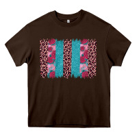 Chocolate Brown valentines day leopard rose glitter brush stoke Heavy Core Tee - JahusDesignShop