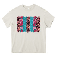 Cream valentines day leopard rose glitter brush stoke Heavy Core Tee - JahusDesignShop