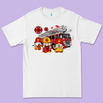 Fire Truck Gnomes Premium Tee Designed By Artiststas