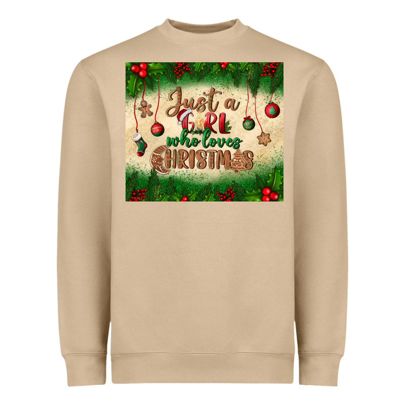 Just A Girl Who Loves Christmas Tumbler Heavyweight Sweatshirt by BundleAndBundleShop | Teevron