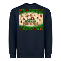 Navy just a girl who loves christmas tumbler Heavyweight Sweatshirt - BundleAndBundleShop