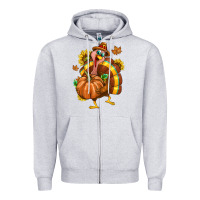 Heather Grey Thanksgiving Turkey Zipper Hoodie - texasbilliewilder