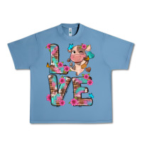 Pebble Blue love little cute cow Urban Heavy Tee - NancyCooperArtShop