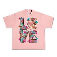 Salmon love little cute cow Urban Heavy Tee - NancyCooperArtShop