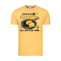 Vintage Mustard some of yalls biscuits aint done in the middle Vintage Tee - MaliasSmallBusiness