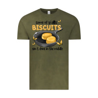 Vintage Olive some of yalls biscuits aint done in the middle Vintage Tee - MaliasSmallBusiness