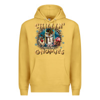 Antique Gold chillin with my gnomies Premium Hoodie - CowGirlArtShop