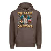 Coffee chillin with my gnomies Premium Hoodie - CowGirlArtShop