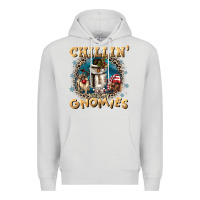 Dove Grey chillin with my gnomies Premium Hoodie - CowGirlArtShop