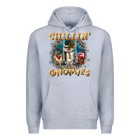 Heather Grey chillin with my gnomies Premium Hoodie - CowGirlArtShop