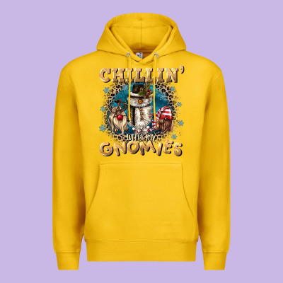 Chillin With My Gnomies Premium Hoodie Designed By Cowgirlartshop