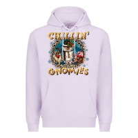 Lilac chillin with my gnomies Premium Hoodie - CowGirlArtShop