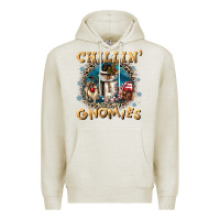 Oatmeal Heather chillin with my gnomies Premium Hoodie - CowGirlArtShop