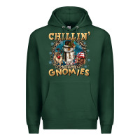Sports Green chillin with my gnomies Premium Hoodie - CowGirlArtShop