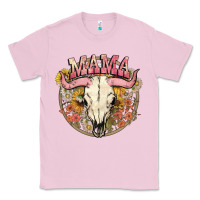 Bubblegum Pink bullskull mama Classic Tee - NancyCooperArtShop