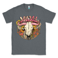 Charcoal Heather bullskull mama Classic Tee - NancyCooperArtShop