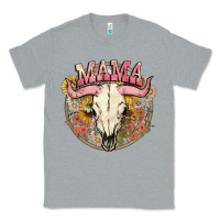 Heather Grey bullskull mama Classic Tee - NancyCooperArtShop