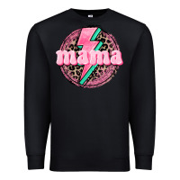 Black Mama leopard background Mother's Day Premium Sweatshirt - CowGirlArtShop