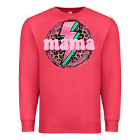 Cardinal Mama leopard background Mother's Day Premium Sweatshirt - CowGirlArtShop