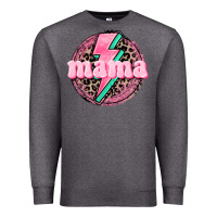 Charcoal Heather Mama leopard background Mother's Day Premium Sweatshirt - CowGirlArtShop