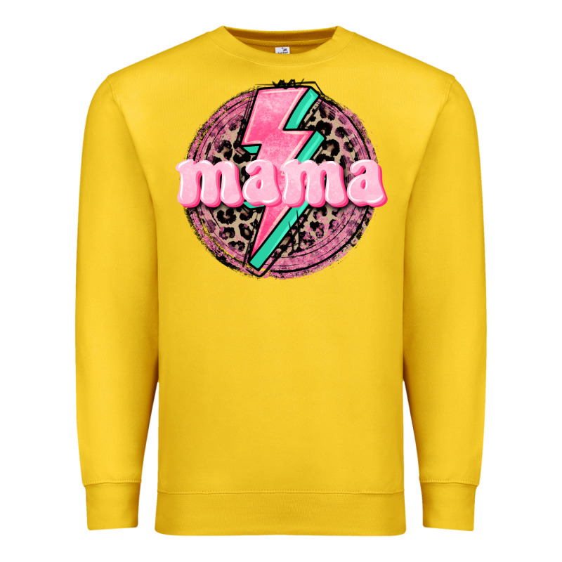 Mama Leopard Background Mother's Day Premium Sweatshirt by CowGirlArtShop | Teevron