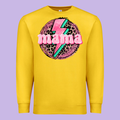 Mama Leopard Background Mother's Day Premium Sweatshirt Designed By Cowgirlartshop