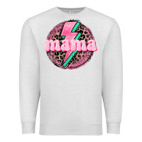 Oatmeal Heather Mama leopard background Mother's Day Premium Sweatshirt - CowGirlArtShop